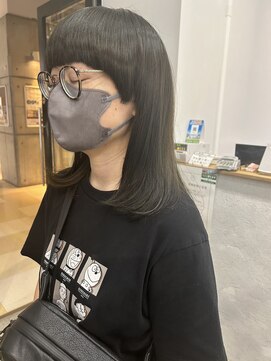 リンダ(LINDA) ダークオリーブ/ワイドバング/個性派ロブ[札幌美容室LINDA]