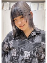 バランス ヘアーアンドアイラッシュ 野田店(balance.) ボブ×デザインハイトーン
