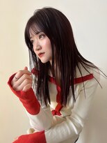 シーム(SEAM) wine red / blunt long