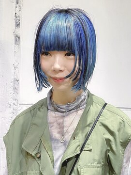 カフカ(CAFCA) 姫カットボブ＋ほとんどインナーカラー