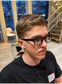 ビジネスショートメンズマッシュツイストパーマツーブロック