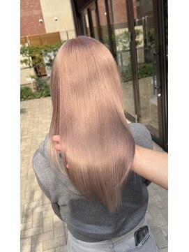 ヌエン 渋谷(NU/EN) shou春のトレンド髪質改善ブリーチと大人可愛いピンクベージュ