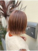 春らしい♪オレンジ×ボブスタイル(^^)20代・30代