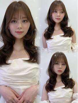 ハピネス 梅田茶屋町店(HAPPINESS) 韓国風/レイヤーカット/顔周り/顔まわり/髪質改善/ベージュ