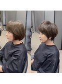 40代50代60代白髪マッシュショートボブ大人美人くびれ髪質改善