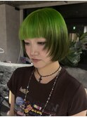 アプリコットオレンジ/くびれヘア/ウェーブショート［新潟］