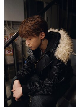 ニュアンスパーマ×センターパート