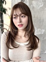 ロビー 表参道(ROBBY) ミディアムレイヤーカット/20代30代40代/顔周りカットワンカール