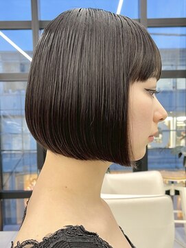 ソワネ 表参道(soigne) 表参道白髪ぼかしハイライトタッセルボブベージュアッシュ40代