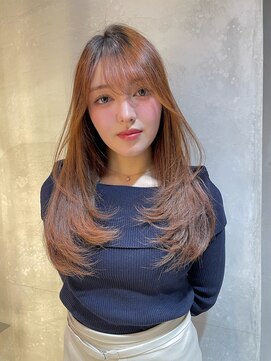 ロンドシェリ 仙台(Lond Cheri) レイヤーハッシュカットワンホン韓国前髪髪質改善