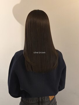 サンプラス(san+) 【リコ】ブリーチなし!オリーブブラウン