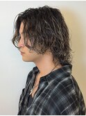 サーフカールセンターパート波巻きツイストスパイラル無造作