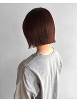 ヘアーメイク ラグズ(Hair Make Luxtz) ぱっつんボブ/オレンジカラー/イエベカラー