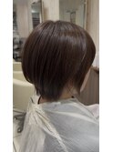 秋カラー/白髪ぼかし/ショートボブ/脱白髪染め/40代50代