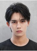 黒髪ナチュラルフェザーニュアンスセンターパート