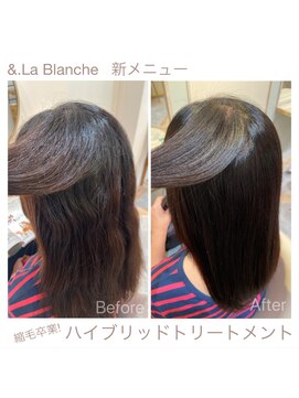 アンド ラ ブランシュ(&.La Blanche) 髪質改善大宮◎縮毛リタッチにハイブリッドトリートメント