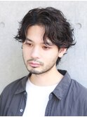 大人ワイルドなくせ毛風パーマスタイル