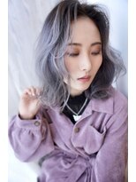 グランアージュ 船橋南口店(grandage)&nbsp;かきあげ前髪/グレーカラー/モノトーン/船橋