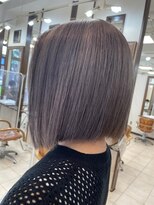 クアトロ グランシュ 川崎店(QUATRO × GranCieux)&nbsp;ダブルカラー　ラベンダーグレー　ブリーチ２回