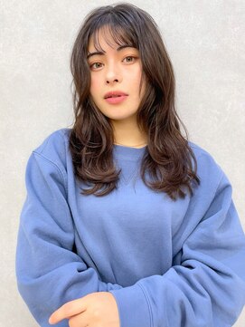 無造作巻き髪*ロングレイヤーカット*白髪染めOK*20代30代40代