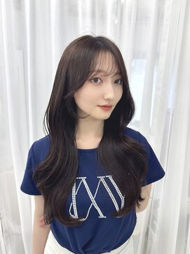 ハピネス 梅田茶屋町店(HAPPINESS) ロングレイヤー/韓国ヘア/髪質改善/ブリーチなし/グレージュ