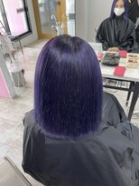 アジールヘア 所沢プロペ通り店(agir hair)&nbsp;ブルーラベンダーネビージュワンレンボブ小顔レイヤー所沢韓国