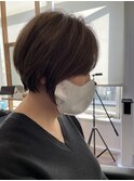 白髪ぼかし/イメチェンヘアスタイル/前髪カタログ/ショートボブ