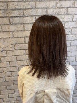 フーコー 朝日ヶ丘店(fuhcoh) レイヤーカット×オリーブグレージュ