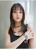 【GEEKS渋谷】地毛風/黒髪ロング/夏ヘア/顔周りレイヤー/ウルフ