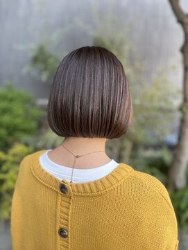 美容室ポール 西葛西店(PAUL) ぱつっとボブ 透明感カラー ワンレンボブ