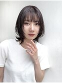 大人ショートボブフェイスレイヤー前髪ありひし形丸顔K20250630