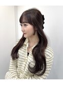 ココアブラウン　前髪顔まわりカット