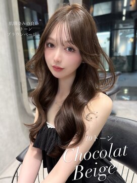 シティ(CITY) 韓国ヘア　ベージュ　　レイヤーカット　顔まわりカット