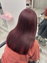 ダズリングディア(Dazzling Deer)&nbsp;ワインレッド/ディープレッド/ストレートロング/小顔ヘア