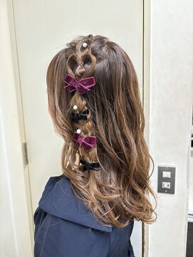 ハート編み垂らし