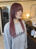 ロストシティ 横浜(LOST CITY)&nbsp;ウルフカット/ピンクカラー/ブリーチカラー