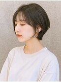 くびれショート耳かけ前髪あり小顔大人可愛い