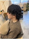 ウルフカット×ツイストパーマ