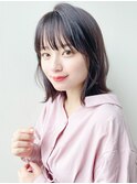 ミディアムヘア*顔周りカット*前髪カット*髪質改善*グレージュ
