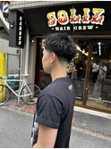 スパイキーショート×テーパーフェードk