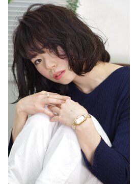 イチゴ ICH GO 武蔵新城店 ゆるふわグレイッシュボブ