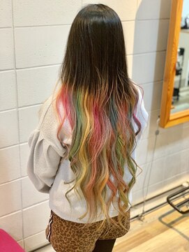 リラ ヘア サロン(rela hair salon) ロング×グラデーションユニコーン