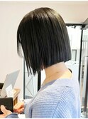 小顔ボブ×美髪[ぱつっとボブ/縮毛矯正/横浜韓国]