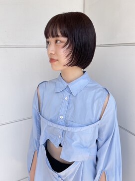 ヘアーアイストゥーレ(HAIR ICI TRE) あごラインボブ 顔周りレイヤー 担当渡辺聖
