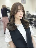 グレージュカラー/シルキーベージュ/斜めバング[梅田/大阪]