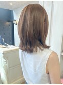福山人気髪質改善ストレート酸性縮毛矯正艶髪アッシュベージュ