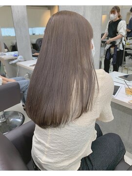 ローウェ 二子玉川(Louwe) ボブ/大人かわいい/フェザーバング/透け感グレージュ