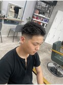 オールバック　ツイスト　ウェーブ　フェード