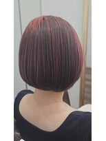 ルシードスタイル リコット レディース(LUCIDO STYLE Ricotto Lady's)&nbsp;アンブレラカラー×ミニボブブリーチ＆ダブルカラー20代30代内巻