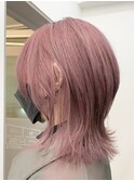 モーヴピンク×ウルフ/ウルフレイヤー/表参道/原宿/20代/30代